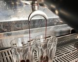 A picture of step 1 of Monday’s iced coffee to beat UK’s summer heat ☀️ 🧊.