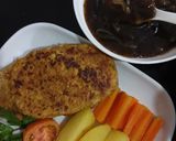 Foto langkah ke 5 dari resep Steak Tempe Saus Lada Hitam.