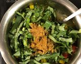 A picture of step 4 of Mooli-Aloo-Matar.