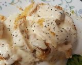 A picture of step 11 of Chicken Cordon Bleu with Cheese Sauce.
