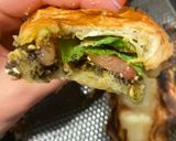 A picture of step 4 of Zaatar and cheese croissant.