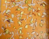 A picture of step 4 of Chickpea flour burfi/ besan burfi.