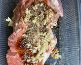 A picture of step 1 of Roasted garlic marinated pork collar with spicy Thai-style sauce.