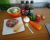 A picture of step 1 of Chop suey.
