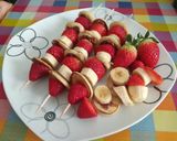 Foto del paso 8 de la receta Brochetas de fresa, plátano y mini-tortitas