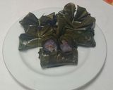 Foto langkah ke 6 dari resep Lemper Bunga Telang isi Ayam.
