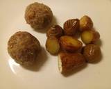Speck and Parmesan meatballs with butter roasted potatoes recipe step 5 photo