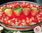 A picture of step 6 of Strawberry mahalabia ||Arabic dessert || strawberry milk pudding.