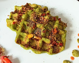 हैल्दी ग्रीन वॉफल (healthy green waffle recipe in Hindi) रेसिपी चरण 6 फोटो