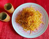 A picture of step 3 of Aloo bhujia.