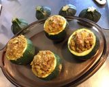 Une image de l'étape 10 de Courgettes rondes en cocotte farcies chair à saucisse et épices.