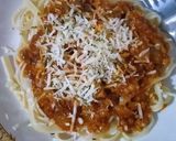 Foto langkah ke 3 dari resep Fettucine pasta bolognese instan.