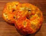 A picture of step 6 of Mike's Southwestern Egg Salad On Jalapeño Bagels.