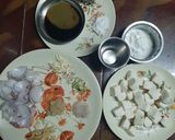 A picture of step 1 of Chinese Paneer.
