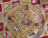 Foto del paso 6 de la receta: Fideos con champiñón y pollo a la crema