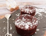 Une image de l'étape 2 de Fondant au chocolat coeur chocolat blanc.