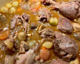 A picture of step 9 of Coq Au Vin.