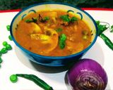 A picture of step 7 of Mushroom Matar.
