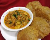 A picture of step 5 of Mix vegetable and masala puri(no onion and garlic).