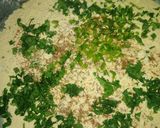 A picture of step 1 of Maize baffle with mix daal.