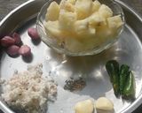 A picture of step 1 of Maravalli kizhangu (Tapioca) Aviyal.