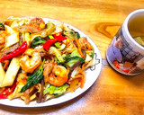 沙茶什錦木須鮮蝦炒板條（創意料理）的食譜步驟3照片