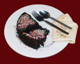 A picture of step 5 of A Gorgeous chocolate cake.