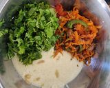 A picture of step 2 of Mung Dal chilla.