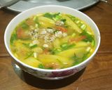 Hình bước làm 3 của món Canh hà nấu dọc mùng