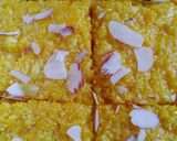 A picture of step 3 of Mango kalakand.