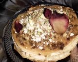 A picture of step 5 of Dry Fruits Gulkand Baklava....Mediterranean dessert.