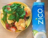 Hình bước làm 1 của món Sinh tố diet ngày 8 🍊🍓🍍