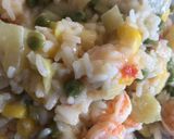 A picture of step 6 of Prawn, Pineapple with Vegetables Sticky Stir Fry Rice.