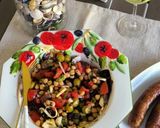 Balela: mediterrán csicseriborsó saláta grill kolbásszal recept fázis 4 fotója