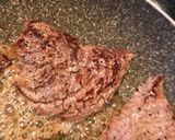 A picture of step 5 of Mexican/salsa cube steak.