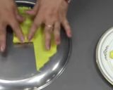 A picture of step 4 of Khandvi.