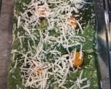 Spenót csőben sütve 3 az 1-ben -tojással és krumplival recept fázis 4 fotója