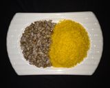 A picture of step 2 of Garau garau /wake da shinkafa.