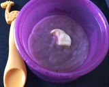 Foto langkah ke 14 dari resep Mpasi 6month rolled oats gluten free mix pear and anggur merah + ub.