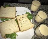 Suya sandwich and orange banana smoothie recipe step 4 photo