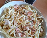 Une image de l'étape 5 de Salade de pâte aux deux saumons.