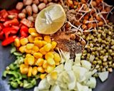 A picture of step 3 of Desi Sprouts Chaat.