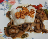 Foto del paso 7 de la receta: Bacalao con champiñones al ajillo