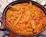 A picture of step 9 of Baked Seafood Paella.