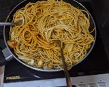 A picture of step 6 of Sausage Sphaghetti.