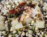 A picture of step 3 of Instant sprouts chaat.