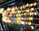 A picture of step 1 of Oven-Baked Skewers... healthy, healthy for the diet haha.
