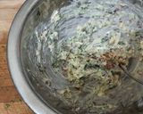 A picture of step 3 of Garlic Brown Bread with peri peri masala Dominos style sticks.