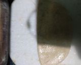 A picture of step 3 of Aanda parantha (egg parantha).