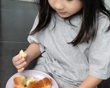 Foto langkah ke 8 dari resep Roti Cheese roll mozzarella kesukaan Baby Queen 🥰.